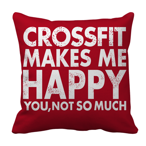 Image of Crossfit Makes Me Happy Pillowcase - mommyfanatic