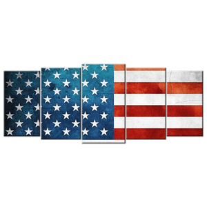 American Flag 5 panels Wall Art - mommyfanatic