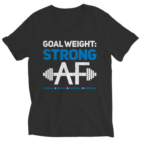 Image of Black T-shirt Goal Weight-Strong AF