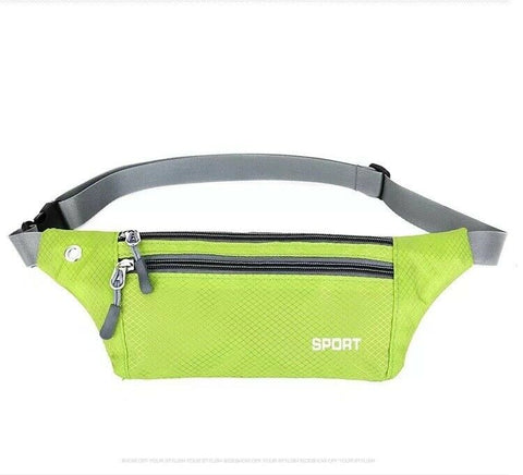 Black - Waterproof fast and free running waist belt fanny pack pouch - mommyfanatic