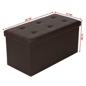 Large foldable Ottoman footrest storage box coffee table - 30 x 15 x 15" - mommyfanatic