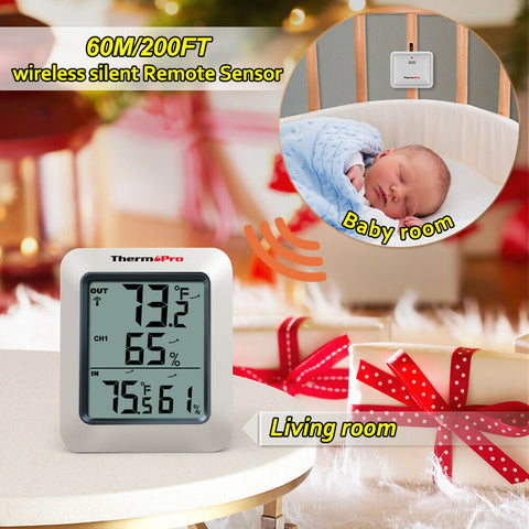 Image of Accurate thermometer hydrometer indoor outdoor wireless humidity sensor - mommyfanatic