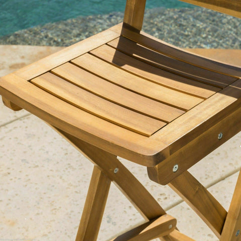 Image of Atlantic 31-Inch outdoor folding wood counter bar stools with backs Set of 2 - mommyfanatic