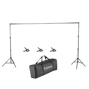 10ft Heavy Duty Photo Video Studio Backdrop Kit Stand with Bag - mommyfanatic