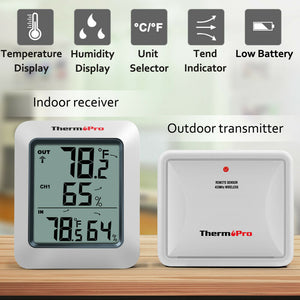 Accurate thermometer hydrometer indoor outdoor wireless humidity sensor - mommyfanatic