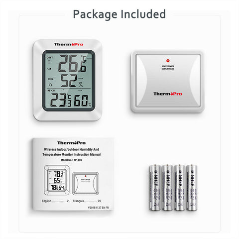 Image of Accurate thermometer hydrometer indoor outdoor wireless humidity sensor - mommyfanatic
