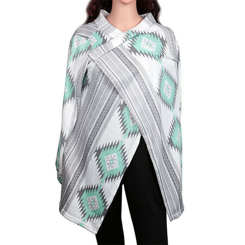 Image of Women's Open-front Cardigan Sweater Long Sleeve Chiffon Older Women - mommyfanatic