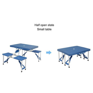 Lifetime Folding Picnic Table Camping Party Outdoor 4 Seats Aluminum