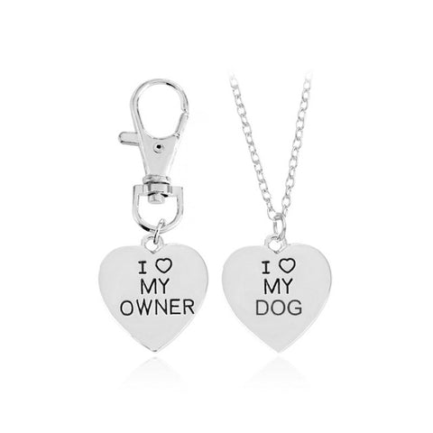 Image of I love My Dog Key Chain Necklace Set - mommyfanatic