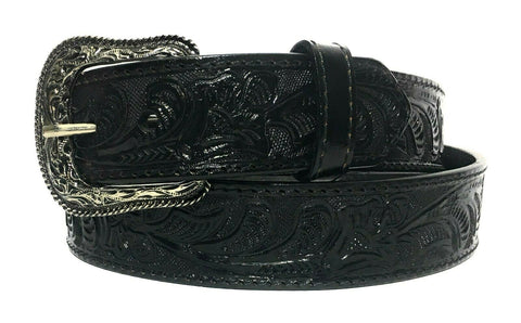 Image of Brown - hand-tooled western custom leather belt cowboy big and tall - mommyfanatic